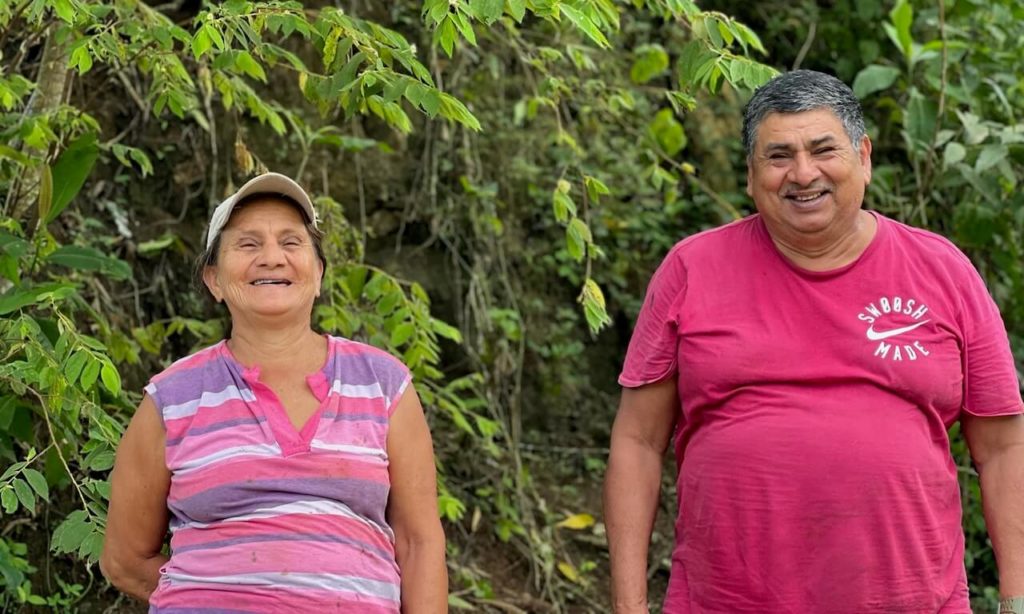 Two farmers enrolled in the Regenerative Cacao program