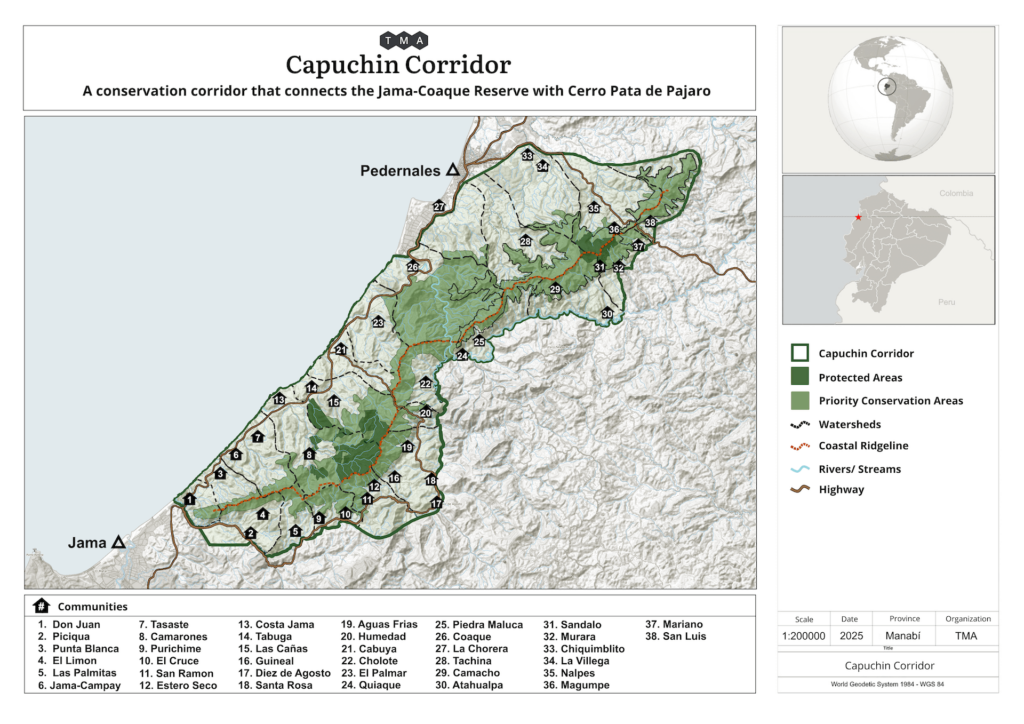 Capuchin Corridor map April 2025